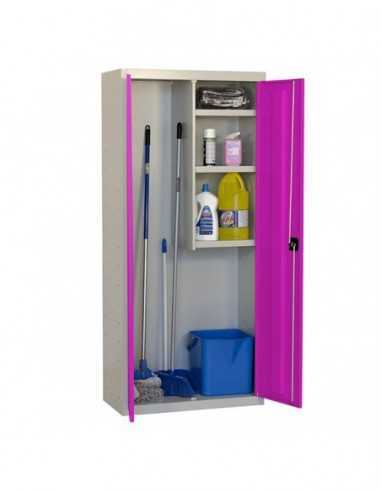 Armario SIMON LOCKER Profesional Monobloque Limpieza 180x80x40 2/3 Gris/Rosa | Taquilla metálica SimonLocker para vestuarios y 