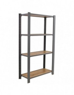 Estantería SIMONRACK Officlick 4/300 wood 800 gris/roble nodi | Mesa de trabajo SimonRack profesional y resistente