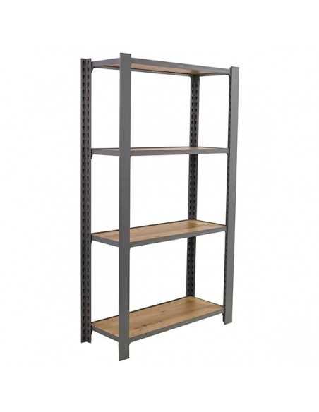 Estantería SIMONRACK Officlick 4/300 wood 800 gris/roble nodi | Mesa de trabajo SimonRack profesional y resistente
