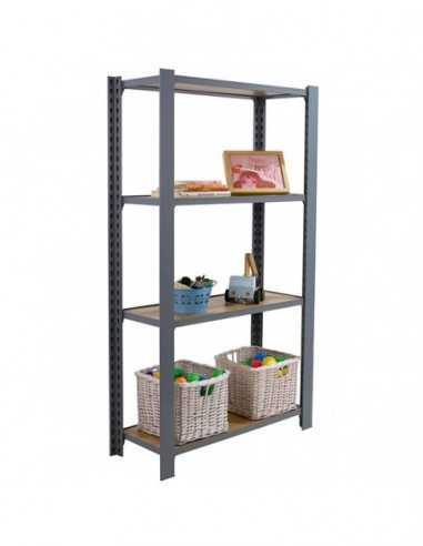 Estantería SIMONRACK Officlick 4/300 wood 800 gris/roble nodi | Mesa de trabajo SimonRack profesional y resistente