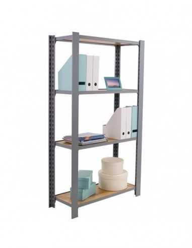 Estantería SIMONRACK Officlick 4/300 wood 800 gris/roble nodi | Mesa de trabajo SimonRack profesional y resistente