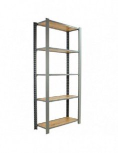 Estantería SIMONRACK Officlick 5/300 wood 800 gris/roble nodi | Mesa de trabajo SimonRack profesional y resistente