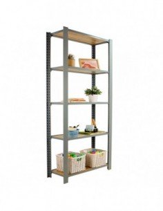 Estantería SIMONRACK Officlick 5/300 wood 800 gris/roble nodi | Mesa de trabajo SimonRack profesional y resistente 2