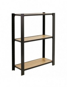 Estantería SIMONRACK Officlick 3/300 wood 800 antracita/roble nodi | Mesa de trabajo SimonRack profesional y resistente