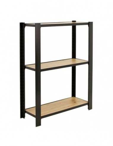 Estantería SIMONRACK Officlick 3/300 wood 800 antracita/roble nodi | Mesa de trabajo SimonRack profesional y resistente