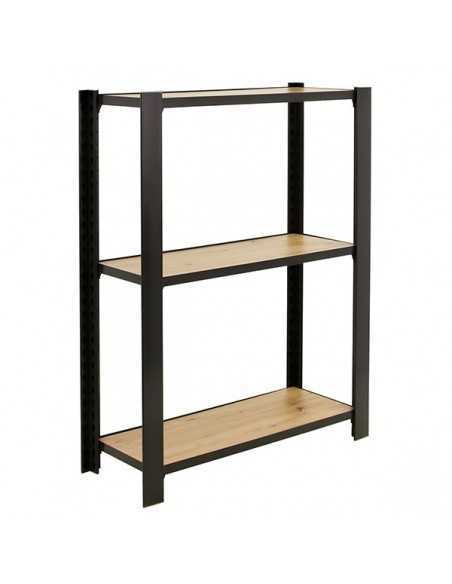 Estantería SIMONRACK Officlick 3/300 wood 800 antracita/roble nodi | Mesa de trabajo SimonRack profesional y resistente