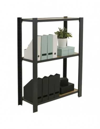 Estantería SIMONRACK Officlick 3/300 wood 800 antracita/roble nodi | Mesa de trabajo SimonRack profesional y resistente