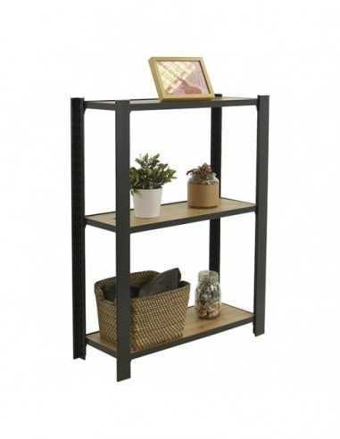 Estantería SIMONRACK Officlick 3/300 wood 800 antracita/roble nodi | Mesa de trabajo SimonRack profesional y resistente