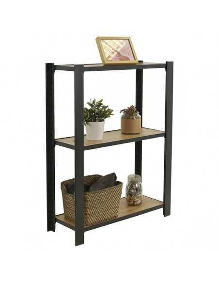 Estantería SIMONRACK Officlick 3/300 wood 800 antracita/roble nodi | Mesa de trabajo SimonRack profesional y resistente