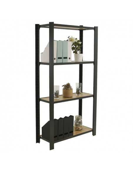 Estantería SIMONRACK Officlick 4/300 wood 800 antracita/roble nodi | Mesa de trabajo SimonRack profesional y resistente