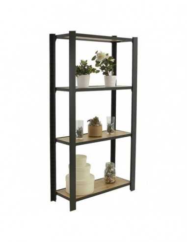 Estantería SIMONRACK Officlick 4/300 wood 800 antracita/roble nodi | Mesa de trabajo SimonRack profesional y resistente