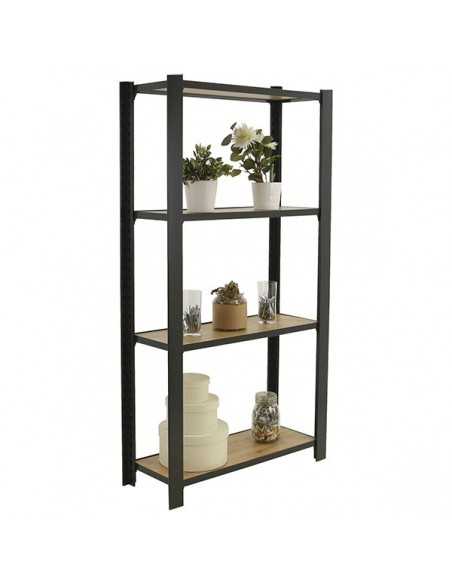 Estantería SIMONRACK Officlick 4/300 wood 800 antracita/roble nodi | Mesa de trabajo SimonRack profesional y resistente