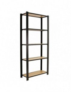 Estantería SIMONRACK Officlick 5/300 wood 800 antracita/roble nodi | Mesa de trabajo SimonRack profesional y resistente