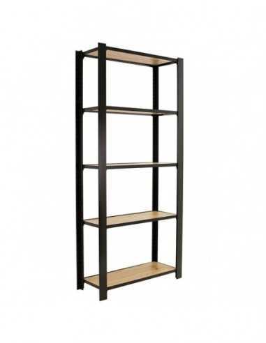 Estantería SIMONRACK Officlick 5/300 wood 800 antracita/roble nodi | Mesa de trabajo SimonRack profesional y resistente