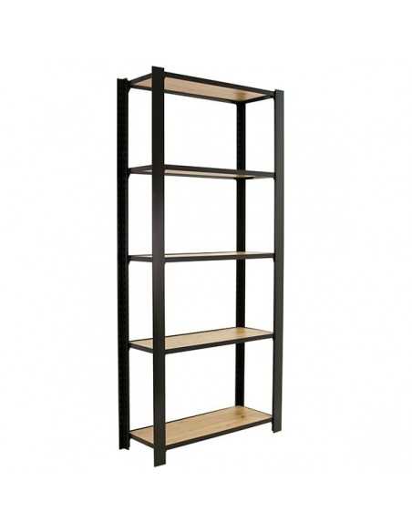 Estantería SIMONRACK Officlick 5/300 wood 800 antracita/roble nodi | Mesa de trabajo SimonRack profesional y resistente