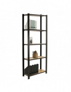 Estantería SIMONRACK Officlick 5/300 wood 800 antracita/roble nodi | Mesa de trabajo SimonRack profesional y resistente 2