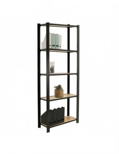 Estantería SIMONRACK Officlick 5/300 wood 800 antracita/roble nodi | Mesa de trabajo SimonRack profesional y resistente