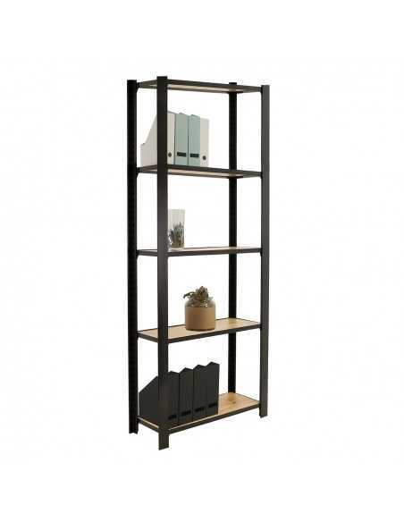 Estantería SIMONRACK Officlick 5/300 wood 800 antracita/roble nodi | Mesa de trabajo SimonRack profesional y resistente