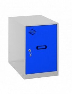 Taquilla SIMONLOCKER Montado Mini 475x300x500 mm Gris/Azul | Taquilla metálica SimonLocker para vestuarios y oficinas 2