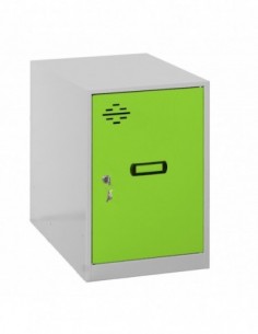 Taquilla SIMONLOCKER Montado Mini 475x300x500 mm Gris/Verde | Taquilla metálica SimonLocker para vestuarios y oficinas 2