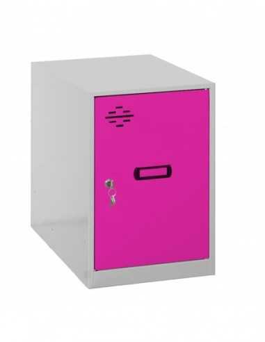 Taquilla SIMON LOCKER Monobloque Mini 475x300x500 mm Gris/Rosa