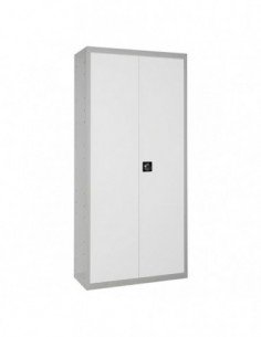 Armario Taquilla SIMON LOCKER Profesional Monobloque Multiusos 180x100x40 2/4 Gris/Blanco | Taquilla metálica SimonLocker para v 2