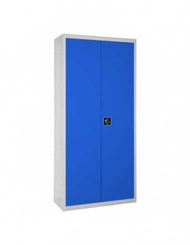 Armario Taquilla SIMON LOCKER Profesional Monobloque Multiusos 180x80x40 2/4 Gris/Azul