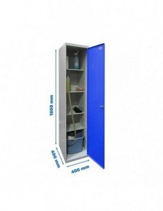 Armario Taquilla SIMON LOCKER Profesional Monobloque CLEANING 180x40x40 1/4 Gris/Azul | Taquilla metálica SimonLocker para vestu