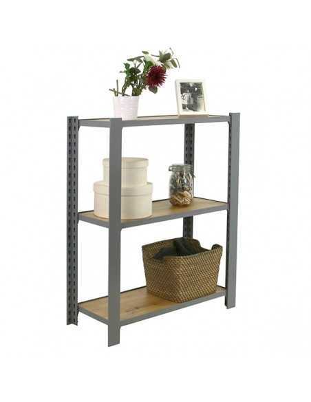 Estantería SIMONRACK Officlick 3/400 wood i.m. Gris/roble nodi
