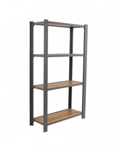 Estantería SIMONRACK Officlick 4/300 wood i.m. Gris/roble nodi