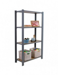 Estantería SIMONRACK Officlick 4/300 wood i.m. Gris/roble nodi 2