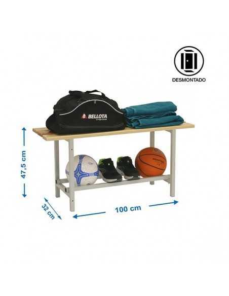 Banco de Vestuario Desmontable Madera 1000 mm | Taquilla metálica SimonLocker para vestuarios y oficinas