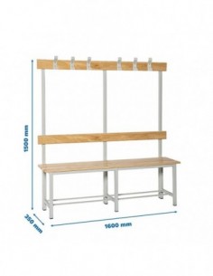 Banco de Vestuario Desmontable Simple sin Repisa 6/1500 | Taquilla metálica SimonLocker para vestuarios y oficinas