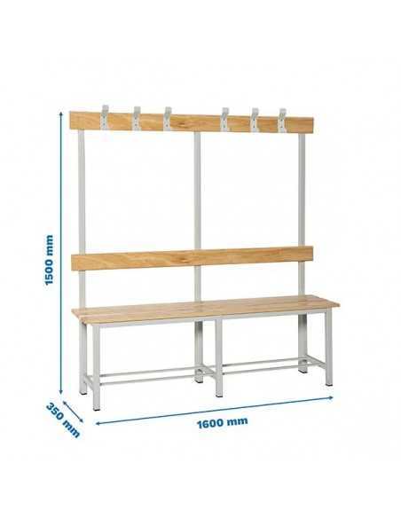 Banco de Vestuario Desmontable Simple sin Repisa 6/1500 | Taquilla metálica SimonLocker para vestuarios y oficinas