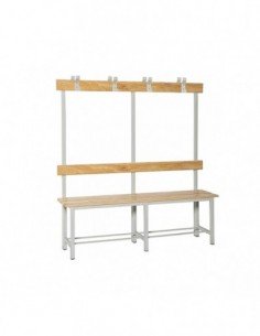 Banco de Vestuario Desmontable Doble sin Repisa 8/1000 | Taquilla metálica SimonLocker para vestuarios y oficinas