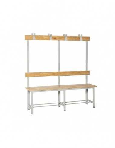 Banco de Vestuario Desmontable Doble sin Repisa 8/1000 | Taquilla metálica SimonLocker para vestuarios y oficinas