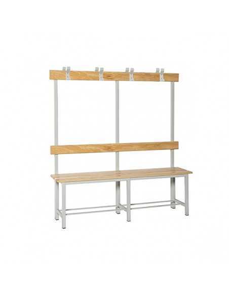 Banco de Vestuario Desmontable Doble sin Repisa 8/1000 | Taquilla metálica SimonLocker para vestuarios y oficinas