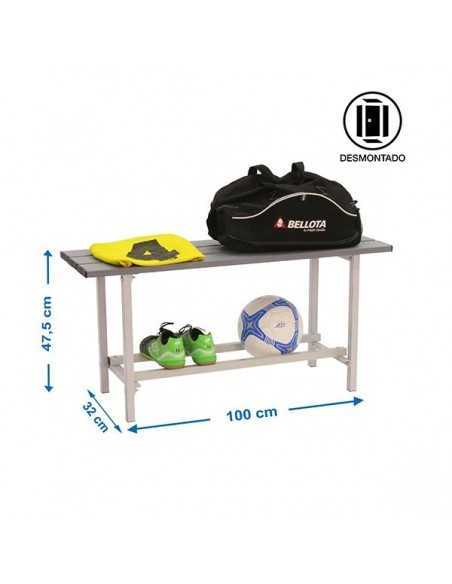 Banco de Vestuario Desmontable Metal 1000 mm | Taquilla metálica SimonLocker para vestuarios y oficinas