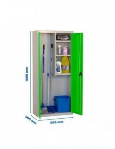 Casilleros SIMON LOCKER Profesional Monobloque CLEANING 180x80x40 2/3 Gris/Verde | Taquilla metálica SimonLocker para vestuarios
