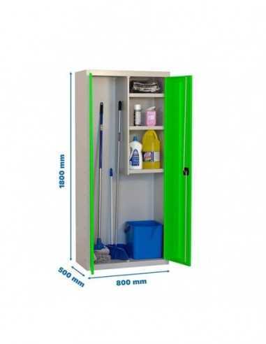 Casilleros SIMON LOCKER Profesional Monobloque CLEANING 180x80x40 2/3 Gris/Verde | Taquilla metálica SimonLocker para vestuarios