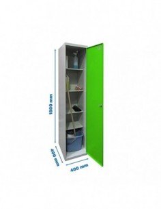Casilleros SIMON LOCKER Profesional Monobloque CLEANING 180x40x40 1/4 Gris/Verde | Taquilla metálica SimonLocker para vestuarios