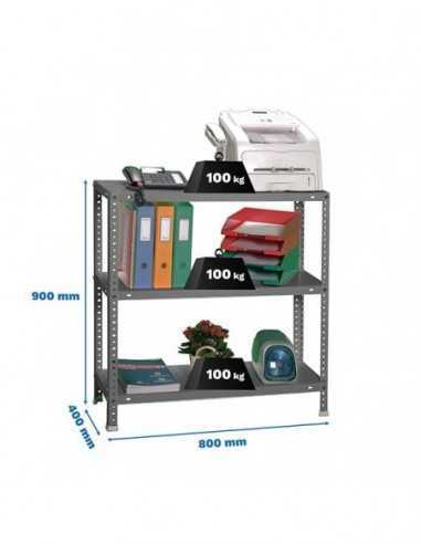 Estantería SIMONCLASSICS Comfort mini 3/400 900 gris | Estantería metálica SimonRack para cargas de 300 kg
