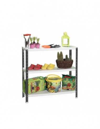 Estantería SIMONCLASSICS Comfort mini 3/400 900 antracita/blanco | Estantería metálica SimonRack para cargas de 300 kg