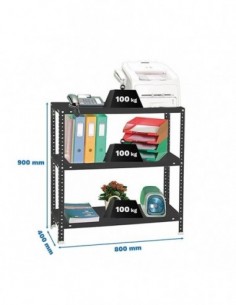 Estantería SIMONCLASSICS Comfort mini 3/400 900 antracita | Estantería metálica SimonRack para cargas de 300 kg