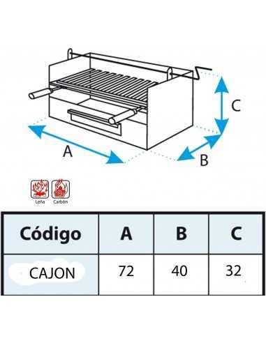 Barbacoa con Elevador y Bandejas Metálicas