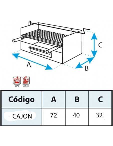 Barbacoa con Elevador y Bandejas Metálicas