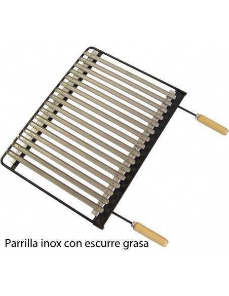 Barbacoa con Elevador y Bandejas Metálicas