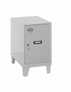 Armario Taquilla SIMON LOCKER Monobloque Mini 475x300x500 + pies Gris | Taquilla metálica SimonLocker para vestuarios y oficinas 2