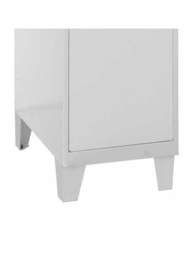 Armario Taquilla SIMON LOCKER Monobloque Mini 475x300x500 + pies Gris | Taquilla metálica SimonLocker para vestuarios y oficinas