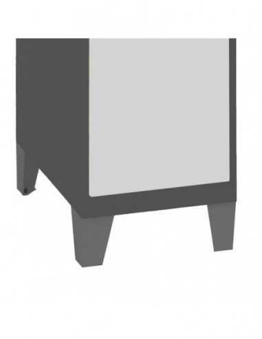 Armario Taquilla SIMON LOCKER Monobloque Mini 475x300x500 + pies Antracita/Gris | Taquilla metálica SimonLocker para vestuarios 
